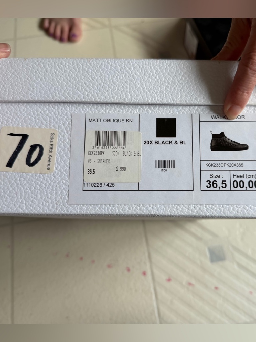 Dior Black Low-Top Sneakers - Picture 3 of 7